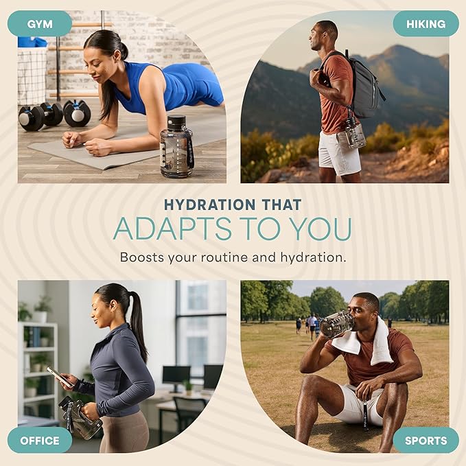 Lifepro HydroLife Chug Hydrogen Water Bottle Generator – Large-Capacity 1.5L Hydrogen Water Machine Bottle with SPE/PEM Technology, USB-C Rechargeable Lid, Polycarbonate Body, Time Markers