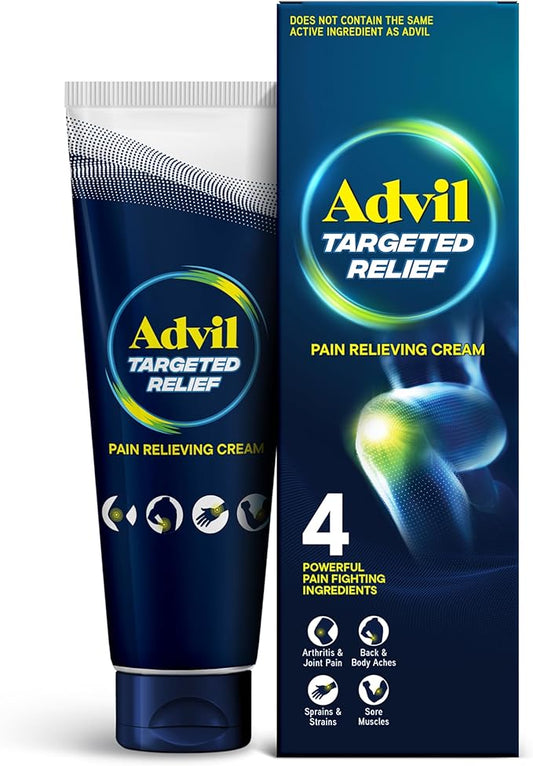 Advil Targeted Relief Pain Relieving Cream, Up to 8 Hours of Powerful Relief of Minor Arthritis Pain, Joint Pain, Lower Back Pain and Muscle Pain - 4 oz