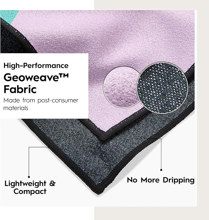 GEOMETRY Micro-Loop Beach Towel – Spring & Summer Collection – Quick-Dry, Sand-Resistant, Ultra-Absorbent Compact Towel for Beach & Travel (Abstract Life)