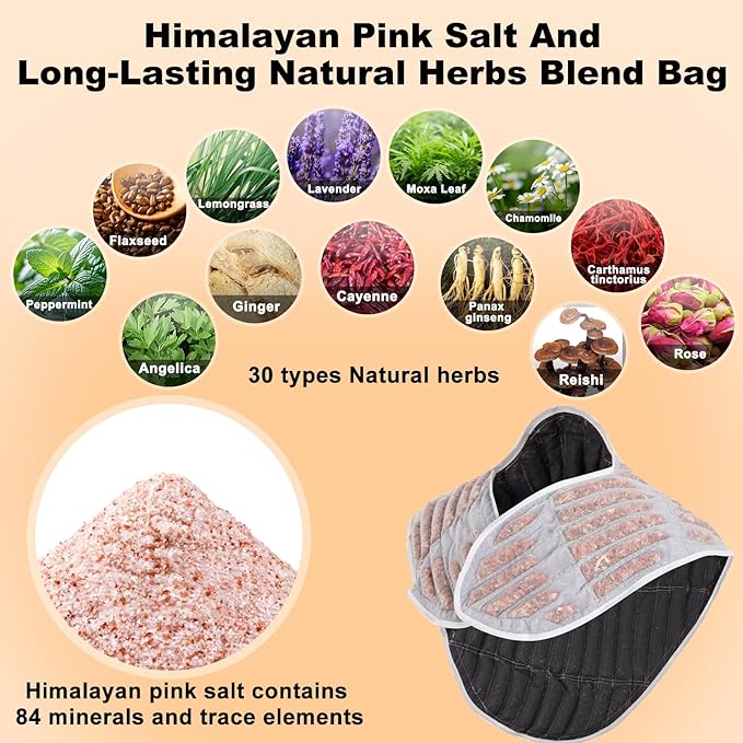 WGL&HJ Far Infrared Graphene Heating Pad for Neck,Shoulder,Back Pain Relief,Himalayan Pink Salt and Natural Herbs Heat Herbal Aromatherapy,Hand Embroidered Roses,Gifts for Women Men Moms Dad