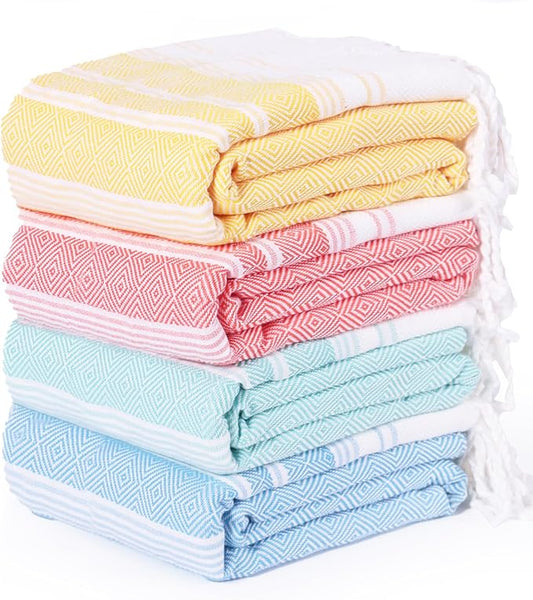 Thin Turkish Beach Towel Lightweight Quick Dry Absorbent Cotton Bathroom Bath Pool Swim Towels Extra Large Oversized Sand Free Beach Accessories Essentials Cloud Gifts for Adult