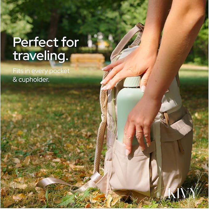 KIVY Insulated Water Bottle 32oz [LEAK PROOF] - Insulated Stainless Steel Water Bottle - Stainless Steel Drinking Water Bottle - Thermo Flask Drinking Bottle - BPA Free Water Bottle