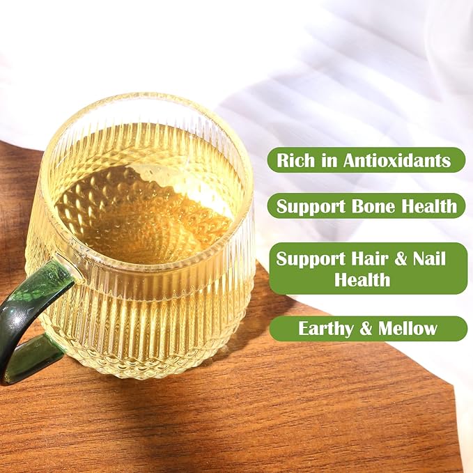 FullChea - Horsetail Tea, 1.5g X 30 Count - Premium Dried Horsetail Herb For Hair & Nail - Non-GMO - Caffeine-free - Natural Cola De Caballo Hierba