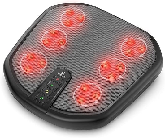 COMFIER Shiatsu Foot Massager for Plantar Fasciitis，Neuropathy, Keading Feet Massager Machine with Heat.Foot & Back Massager with Washable Cover, Feet Warmer for Men,Women