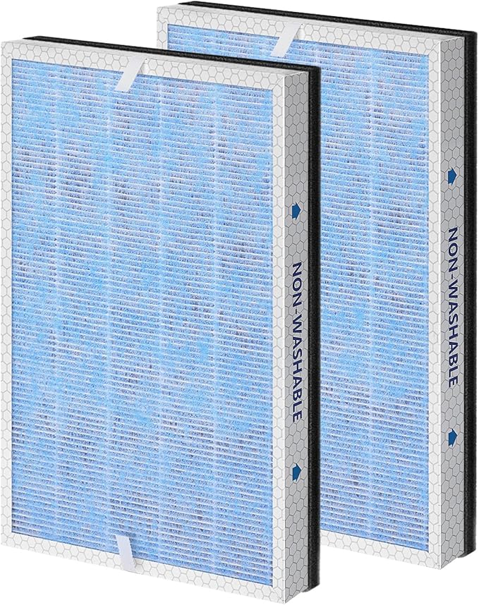 MSA3 Replacement Filter, Compatible with Membrane Solutions MSA3/MSA3S Air Purifier,【Upgraded】3-in-1 Filter, 2-Pack - Standard Version