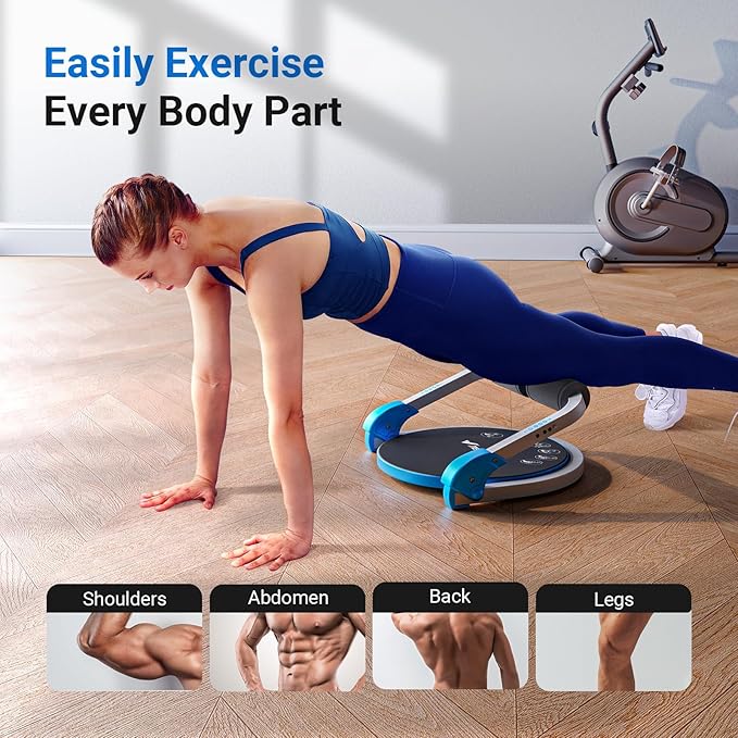 MERACH Ab Machine for Stomach Workout, Ab Crunch Machine with 3 Adjustable Resistance and Automatic Rebound, Sit Up Machine with 330 LBS Weight Capacity, Ab Workout Equipment for Home Exercise