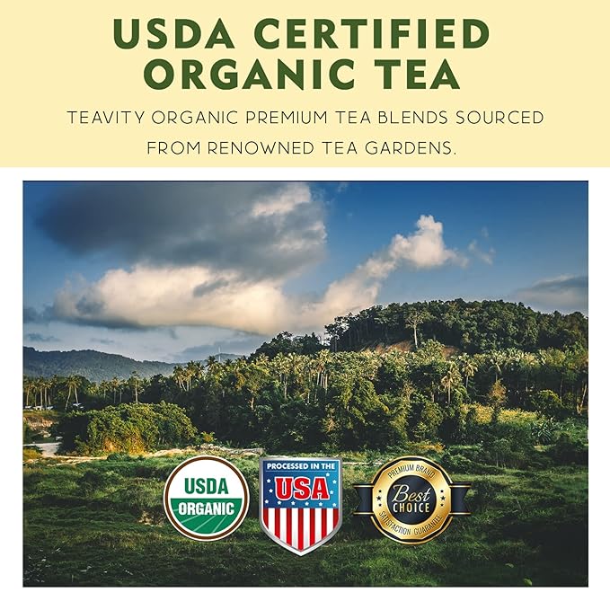 Coconut Rooibos Chai Tea Pods for Keurig - Organic Ginger Tea, Rooibos, Cinnamon, Cardamom, Coconut & Chai by Teavity (24 Tea Pods)