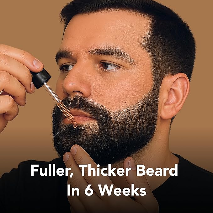 Beard Growth Oil for Men (30ml) Activate Hair Roots for Fuller & Thicker Beard, Mustache Grow Oil - Facial Hair Growth for Men