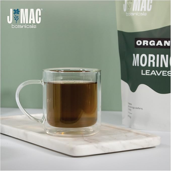 J MAC BOTANICALS Organic Moringa Leaf (16 oz) dried organic leaves from the Egyptian Nile Valley, malunggay leaves fresh