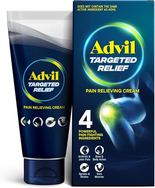 Advil Targeted Relief Pain Relieving Cream, Up to 8 Hours of Powerful Relief of Minor Arthritis Pain, Joint Pain, Lower Back Pain and Muscle Pain - 2.3 oz