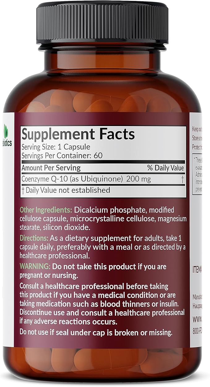 Futurebiotics CoQ10 200 MG Cellular Energy Production, 60 Vegetarian Capsules
