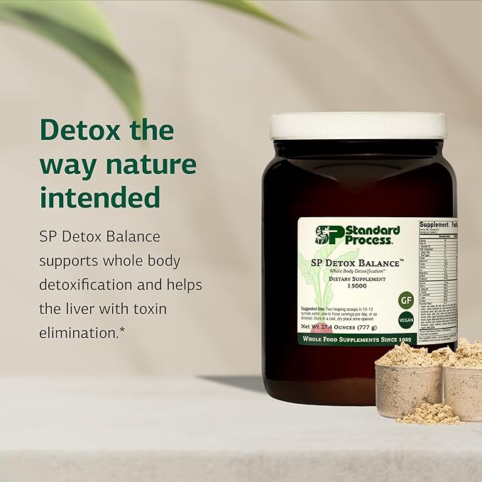 Standard Process SP Detox Balance - Detox Cleanse with Pea Protein, Iron, Magnesium & Choline - Vegan, Non-Dairy & Gluten-Free - 28 oz