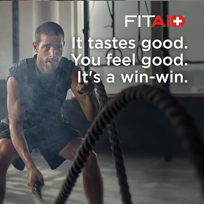 FITAID ZERO, Keto-Friendly, Number 1 Post-Workout Recovery Drink, Contains Zero Sugar, BCAAs, Glucosamine, 5 Calories, Fruit Punch, 12 Fl Oz (Pack of 24)
