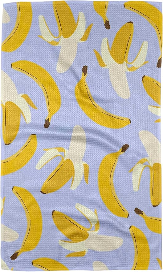 GEOMETRY Spring Kitchen Towels - Quick Dry Microfiber Cloth Spring & Summer Dish Towels for Kitchen Drying - Premium Quick Dry Towel - Cute Bananas, 18" x 30" - 1-Pack