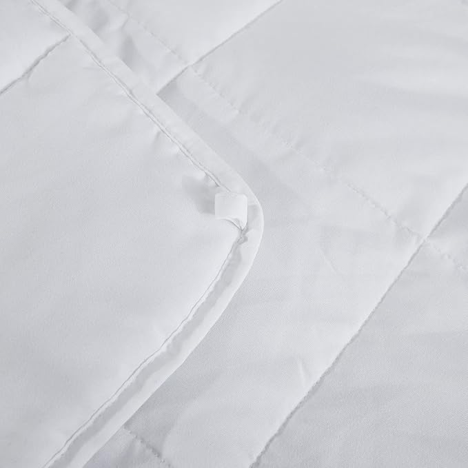 L'AGRATY Weighted Blanket - 48"x72" 15lbs Cooling Breathable Heavy Blanket Microfiber Material with Glass Beads for Adult All-Season Summer Fall Winter Soft Thick Comfort