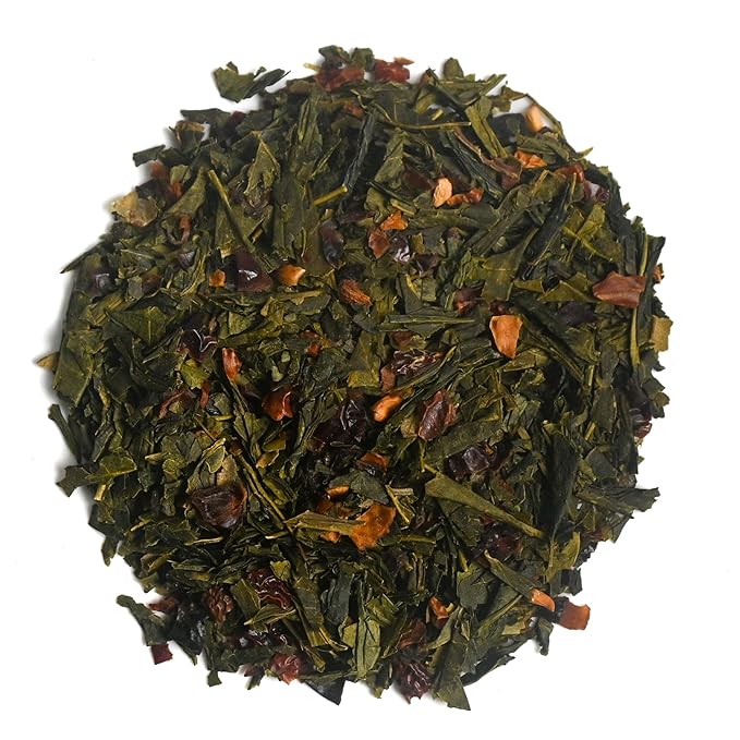 Organic Positively Tea Company, Strawberries and Cream, Green Tea, Loose Leaf, 16 Ounce