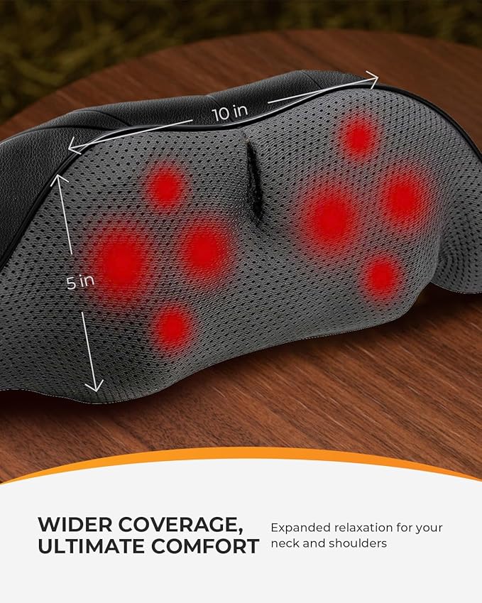 CooCoCo Shiatsu Back and Neck Massager, Best Christmas Gifts 2025, Heating to Relieve Deep Tissue Pain, 4D Kneading Massage to Relieve Legs, Foot Muscles, Christmas Gift for Mom Dad Men Women