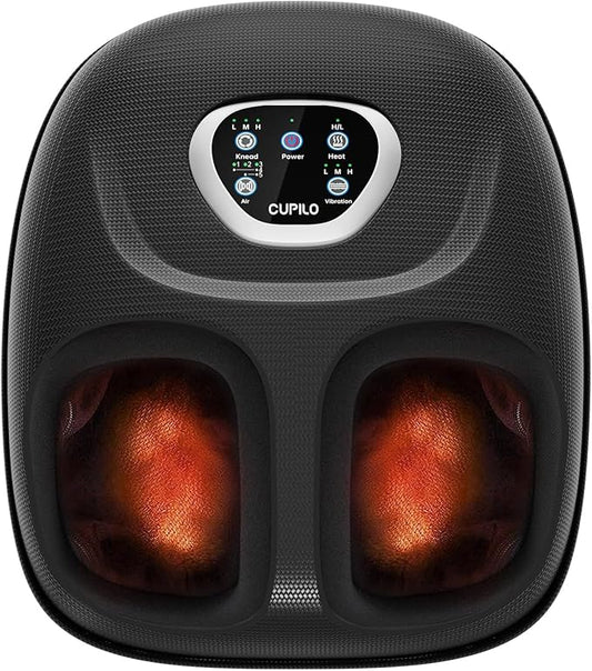 Foot Massager FSA Eligible HSA, Feet Massager with Heat for Plantar Fasciitis Relief, 5 Levels Compression & Vibration Massage for Neuropathy, Thanksgiving Gifts for Women Men, Fits Up to 13"