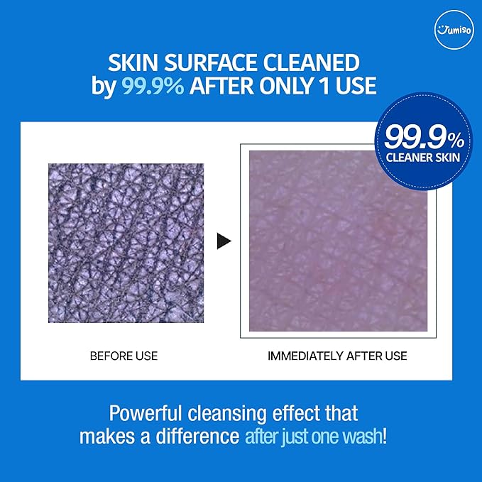 JUMISO Pore-Purifying Salicylic Acid Foaming Cleanser - Korean Face Wash with 0.5% BHA Blue Clay - Oil Control Low pH Non-Comedogenic Glass Skin Texture Improvement - All Skin Types Daily Use 4.23 oz.