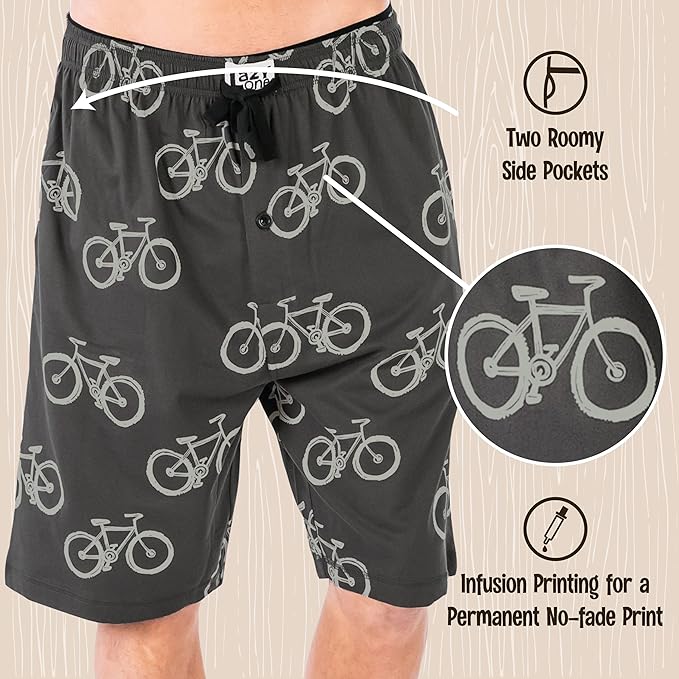Lazy One Pajama Shorts for Men, Men's Pajama Bottoms, Sleepwear