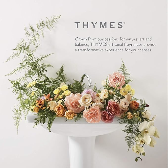 Thymes Moisturizing Body Wash with Pump - Body Soap - Bath Products - Skin Care - Liquid Soap with Notes of Water Lily, White Cyclamen, Driftwood, Yuzu, & Bamboo (Aqua Coralline, 9.25 fl oz)
