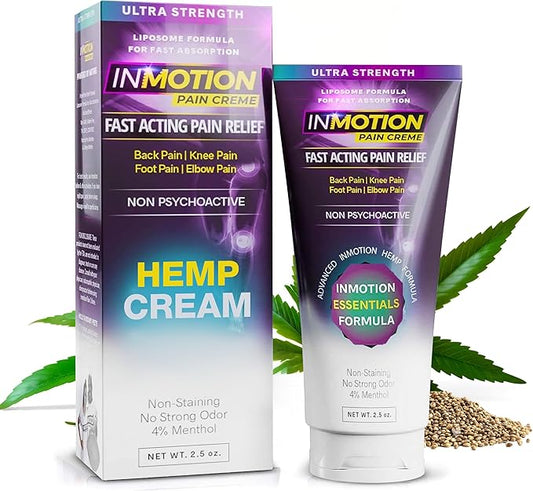 Cream for Pain Relief - Ultra Strength Hemp Oil - 2.5 Ounce No Touch Sanitary Squeeze Tube for Back, Knee, Nerve, Muscle Pain Relief - New Lower Price