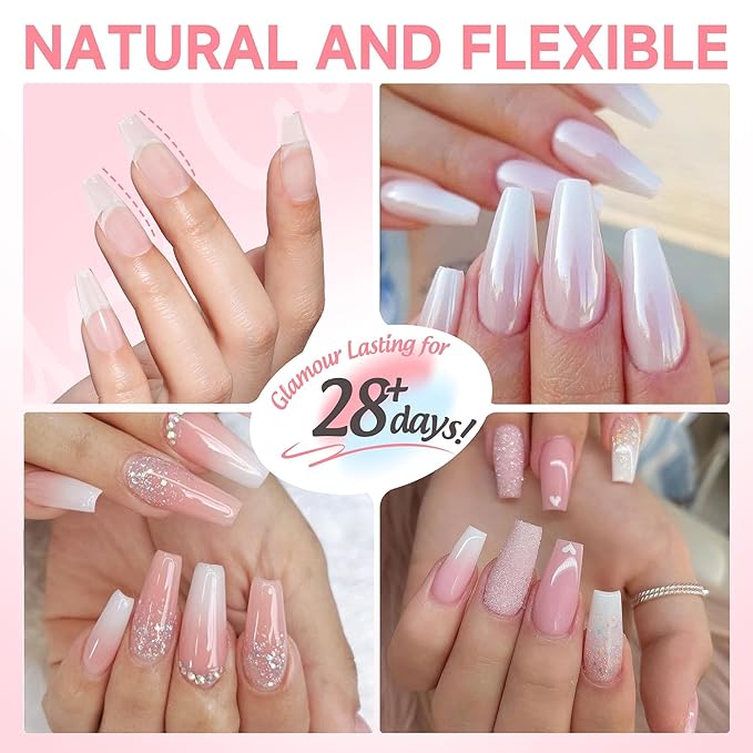 UNA GELLA Coffin Nails Tips Medium: Gel Nail Tips Coffin Shape 330pcs Pre-Etched Full Cover Press On Clear Acrylic Fake Nails Extension DIY Salon 15 Sizes