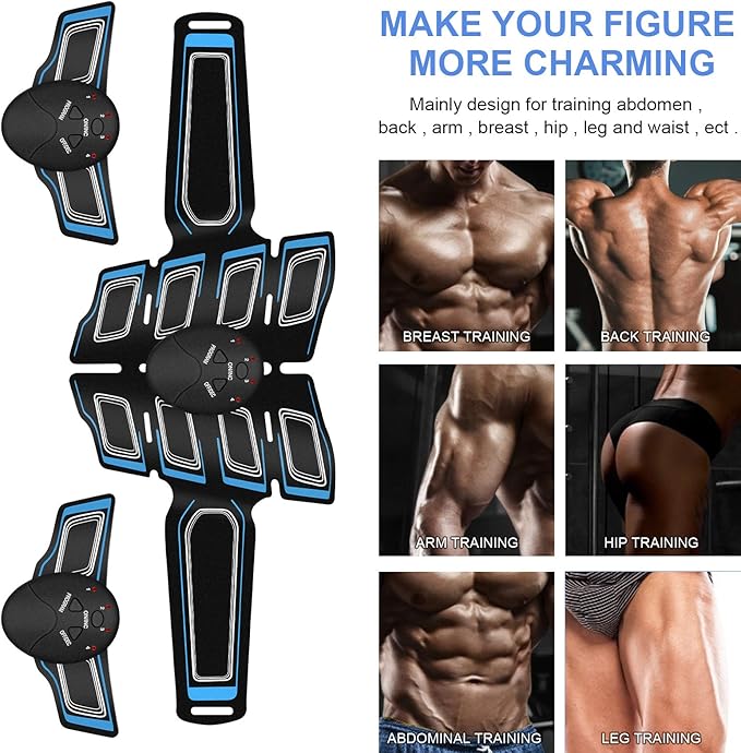 Fitness Belt Abs Stimulator Muscle Training Fitness Workout Equipment Ab Core Toner Belt for Abdominal/Arm/Leg for Home Use