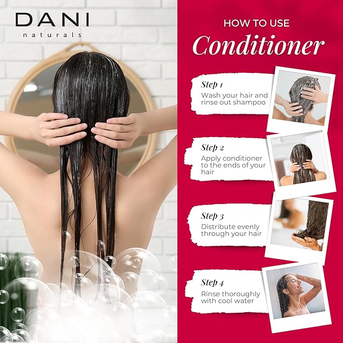 DANI Naturals Conditioner – Citrus Rose, Detoxifying & Clarifying, Lightweight Hydration for Oily, Thick & Curly Hair, Color-Safe & Vegan, 12 oz