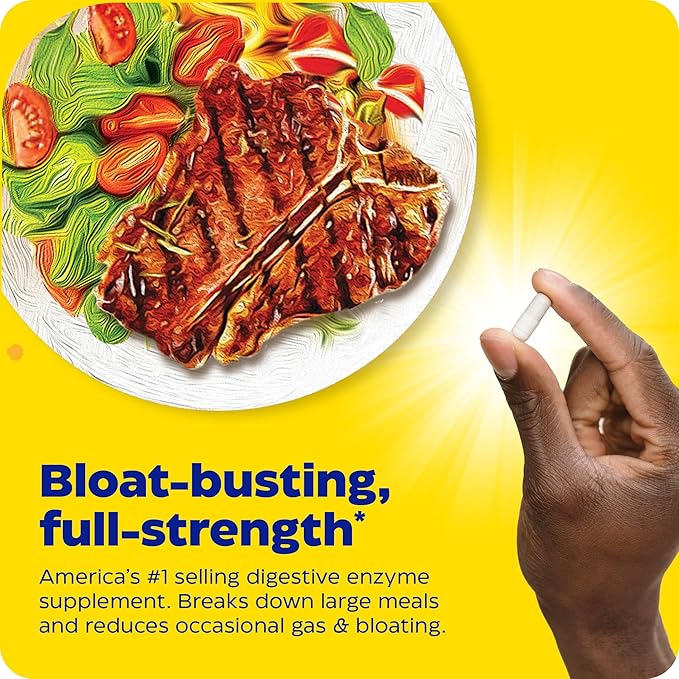 Enzymedica Digest Gold + ATPro, Maximum Strength, Fast-Acting, Helps Digest Large Meals, for Bloating and Gas, 90 Capsules