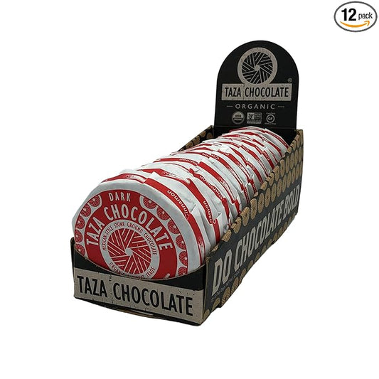 Taza Chocolate Organic Mexicano Disc 50% Dark Chocolate, Cinnamon, 2.7 Ounce (12 Count), Vegan