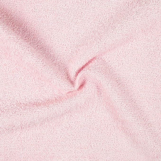 Amazon Basics face Towels for bathroom, 100% Cotton Extra Absorbent washcloth , Fast Drying - salon towel - 24 Pack Petal Pink (12 x 12 inches)