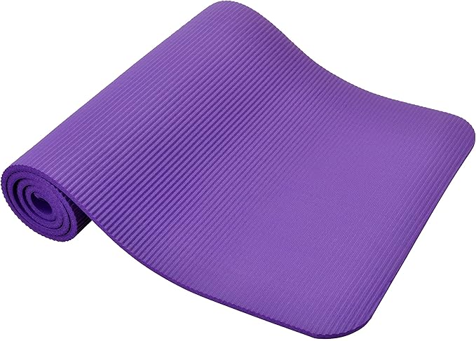 Fitvids 1/2-Inch Extra Thick High Density Anti-Tear Exercise Yoga Mat with Knee Pad and Carrying Strap, Multiple Colors