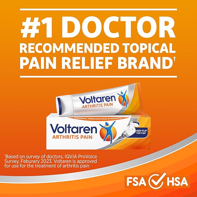 Voltaren Arthritis Pain Gel for Powerful Topical Arthritis Pain Relief with Diclofenac - NEW Easy Open Cap - 150 g