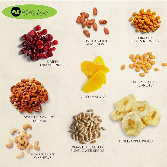 NUT CRAVINGS - Diwali Sweets Hamper Mid-Autumn Festival Dried Fruit & Mixed Nuts Basket in Green Box (9 Assortments of 4 oz, 2.25 lb) Food Arrangement, Healthy Snack Care Package, Food Assortments