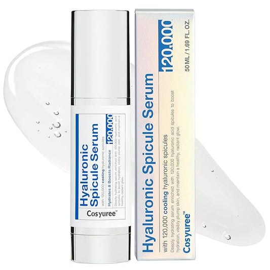 Hyaluronic Acid Cooling Serum | 120,000 Micro Spicules for Glass Skin, Wrinkle Treatment & Hydration | Hyaluronic Acid Cica Heartleaf Anti-Aging Serum (1.69 fl.oz.)