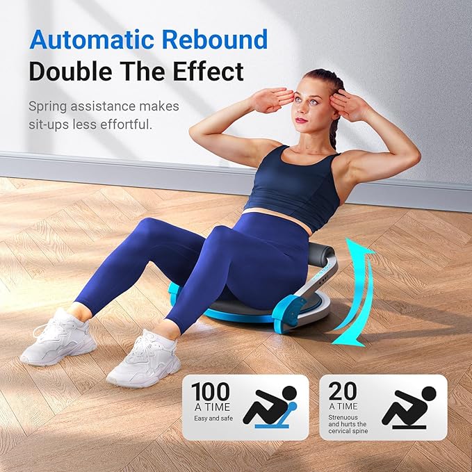 MERACH Ab Machine for Stomach Workout, Ab Crunch Machine with 3 Adjustable Resistance and Automatic Rebound, Sit Up Machine with 330 LBS Weight Capacity, Ab Workout Equipment for Home Exercise