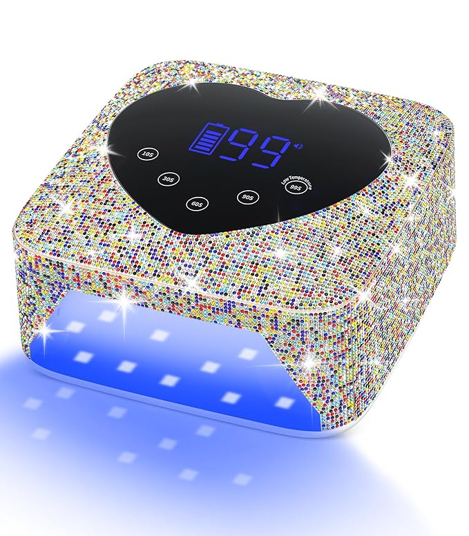 UV Nail Lamp, HUGMAPLE 72W UV Light for Gel Nails, Cordless Rechargeable Diamond Fast Dryer with 5 Timer Setting, Touch Control & Auto Sensor, Professional Led Curing Lamp for Salon & Home