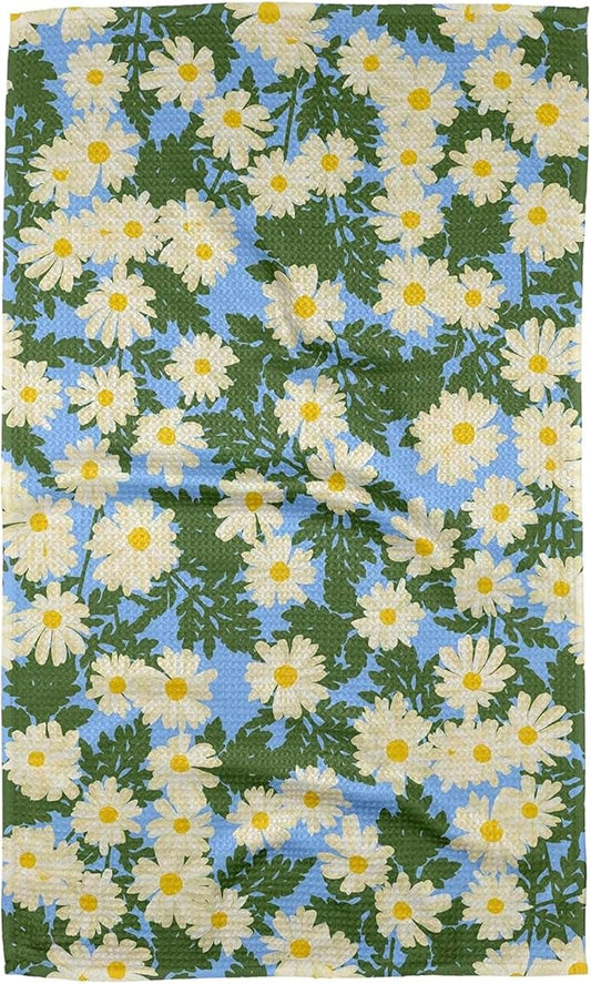 GEOMETRY Spring Kitchen Towels - Quick Dry Microfiber Cloth Spring & Summer Dish Towels for Kitchen Drying - Premium Quick Dry Towel - Daisy Delight, 18" x 30" - 1-Pack
