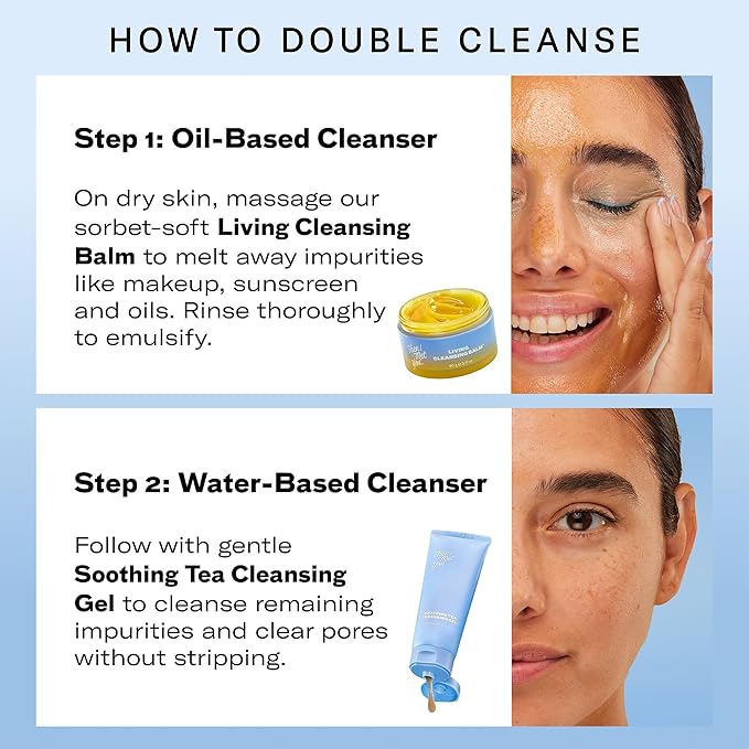 Then I Met You Soothing Tea Cleansing Gel, Vegan-Cruelty-Free Korean Skincare Cleanser with Fermented Rice, Centella, Hydrating Licorice, Glycerin, Exfoliator for Clear Skin Makeup Removal, 3.38 oz