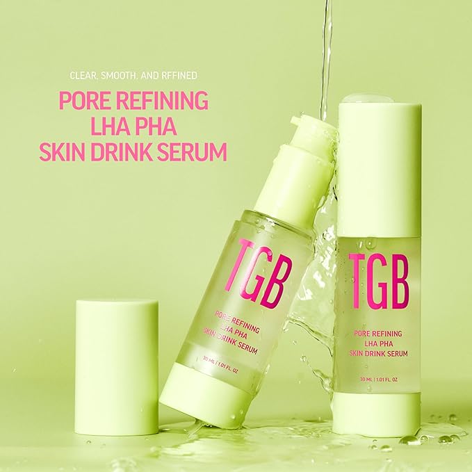 Pore Refining LHA PHA Skin Drink Serum – Korean HA Serum for Face 1.01 fl oz | Exfoliating & Hydrating Treatment for Oily Skin, Enlarged Pores & Uneven Skin Texture