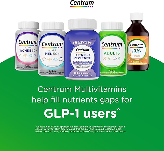 Centrum Minis Silver Women's Multivitamin for Women 50 Plus, Multimineral Supplement with Vitamin D3, B Vitamins, Non-GMO Ingredients, Supports Memory and Cognition in Older Adults - 280 Ct