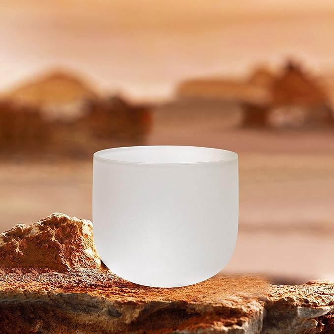 TOPFUND 7" C Note Crystal Singing Bowl Root Chakra with Suede Mallet