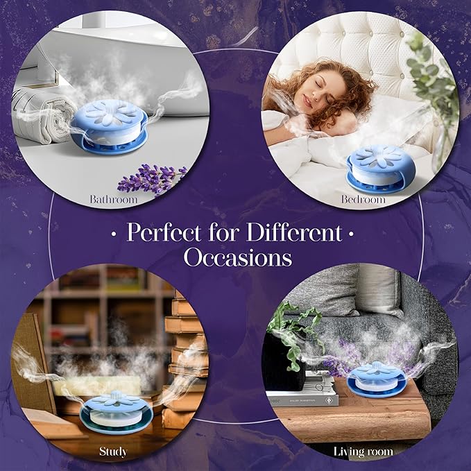 Shower Steamers Tray Blue- Upgrade Shower Steamer Holder Dish with Big Suction Cup, Long Lasting Bath Bombs Shower Accessories, Aromatherapy Diffuser Containers for Bathroom Bedroom Car Yoga Decor