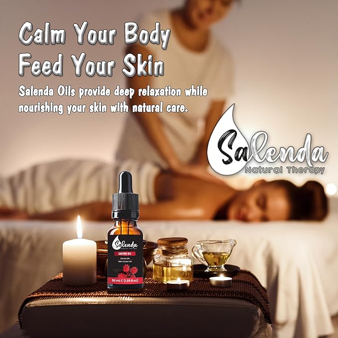 Castor Oil for Hair Growth, Natural 100% Pure, Eyelashes Serum, Eyebrows, Skin Moisturizer with Starter Kit-1.69 Fl Oz (50 ml)