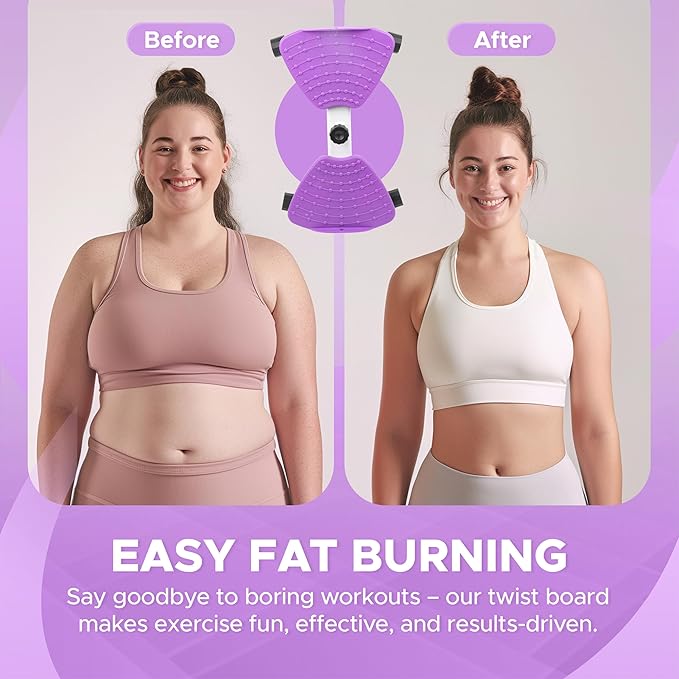 Waist Twister Machine Fitness Tool – Abs Workout Machine for Toning & Core Training | Noiseless Ab Exercise Equipment | Anti-Slip Core Workout Equipment with Storage Bag | Ab Trainer for Women