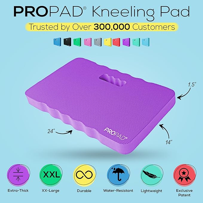 Thick Kneeling Pad, Garden Kneeler for Gardening, Bath Kneeler for Baby Bath, Kneeling Mat for Exercise & Yoga, Knee Pad for Work, Floor Foam Pad, 2X Large (XXL) 24 x 14 x 1.5 Inches, Purple