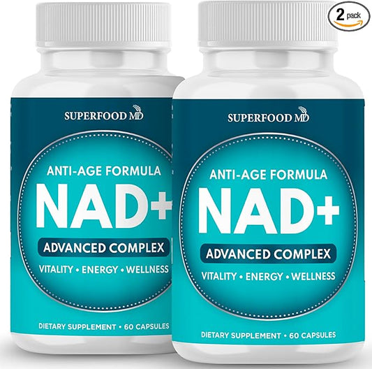 NAD+ Supplement Liposomal + Resveratrol for Women & Men, Astaxanthin, CoQ10, Alpha Lipoic Acid, Green Tea - 120 Count