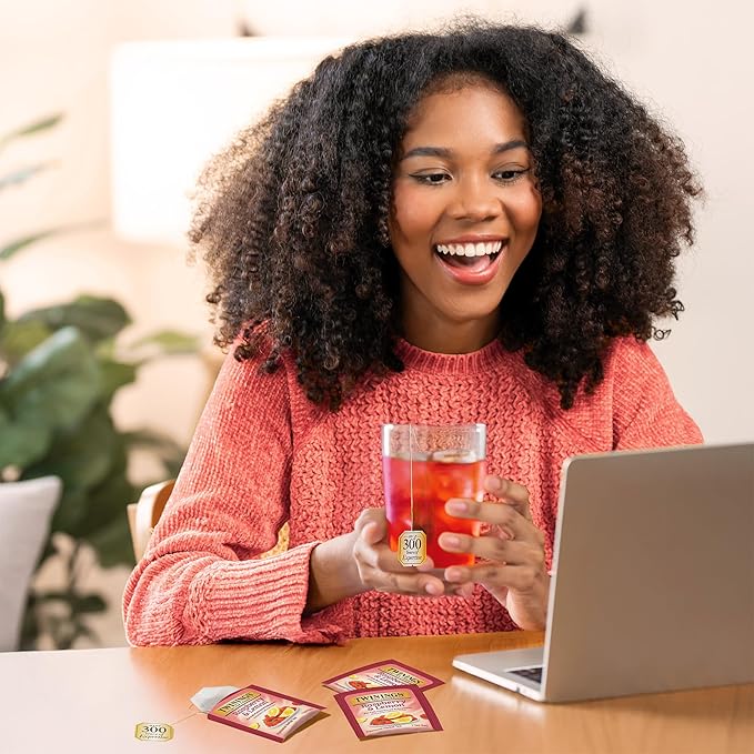 Twinings Raspberry & Lemon Herbal Tea Individually Wrapped Bags, 20 Count (Pack of 6), Fruity & Zesty, Naturally Caffeine-Free, Enjoy Hot or Iced, 120 Teabags