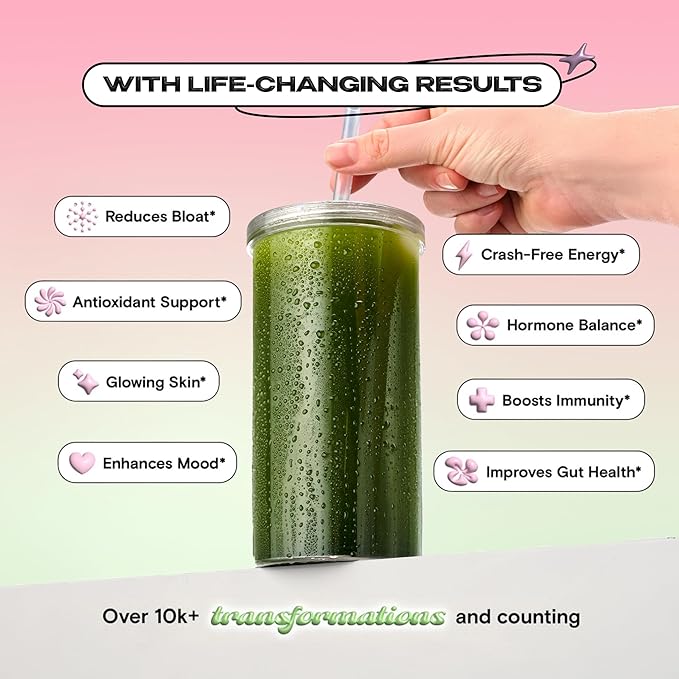 Kiala Nutrition Super Greens, Organic Greens Powder with Spirulina & Chlorella for Digestion, Gut Health, Immunity, Energy, Gluten Free, Vegan, Sugar Free, Spectra Blend, Orange Sherbet, 30 Servings